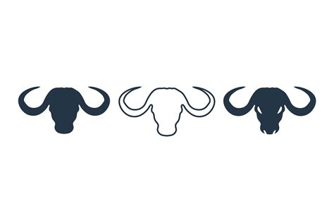 Bull And Cow Head With Big Horn Vector Graphic By Masum Bhuiyan