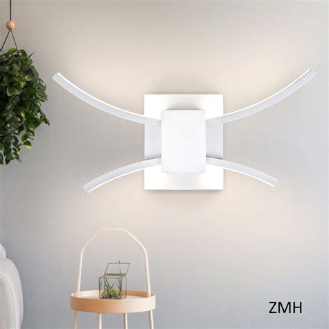 Zmh Led Wandleuchte W Innen Modern Wandlampe K Neutral Wei