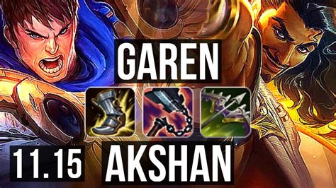 Garen Vs Akshan Mid Solo Kills Legendary Games