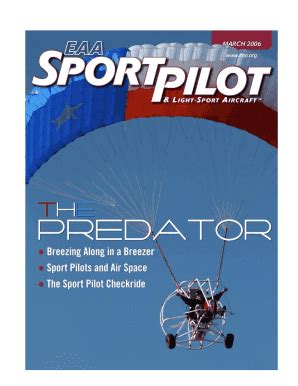 Fillable Online The Predator Powered Parachute Takes The Cover Of Eaas