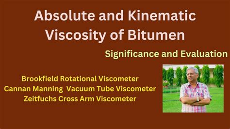 Bitumentesting Absolute And Kinematic Viscosity Of Bitumen