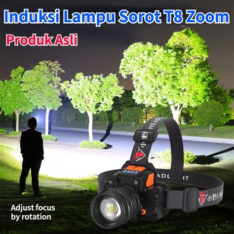 Jual Lampu Senter Kepala Led Rechargeable Headlamp Super Terang Air