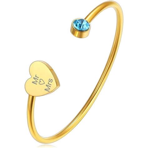 Bracelet Jonc Ouvert Femme Personnalisable Prénom Acier Inoxydable