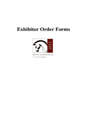 Fillable Online Exhibitor Order Forms Beva Fax Email Print Pdffiller