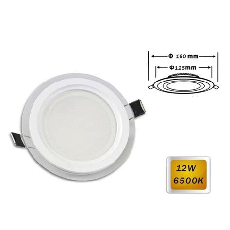 Pannello Led Slim Incasso Bordo Vetro Tondo W Luce K K K