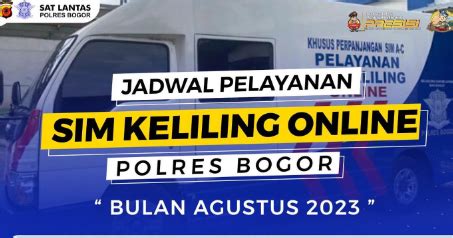 Lokasi Sim Keliling Kabupaten Bogor Hari Ini Agustus