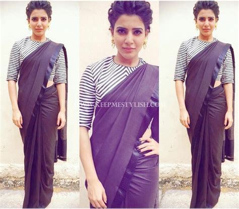 Plain Sarees With Contrast Blouse Keep Me Stylish