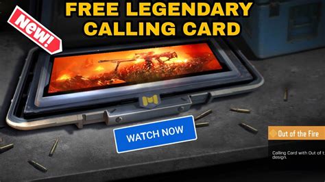 How To Get FREE Legendary Out Of The Fire Calling Card In COD Mobile