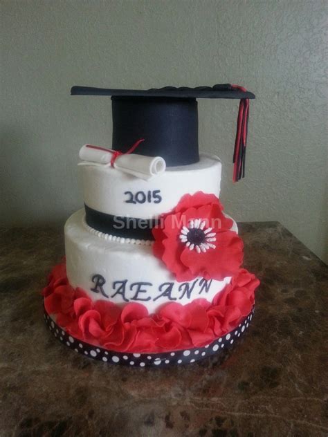 Black And Red Graduation Cake - CakeCentral.com