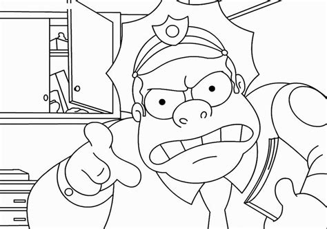 Desenho De Policial Dos Simpsons Para Colorir The Best Porn Website