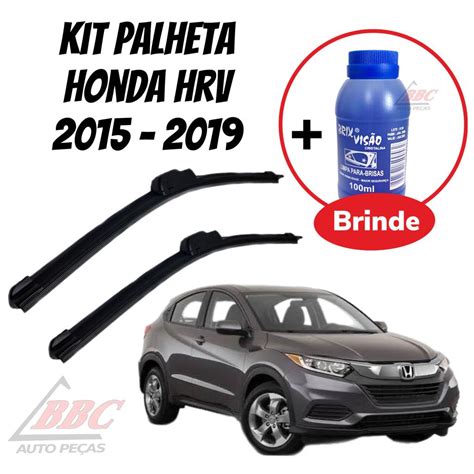 Kit 2 Palhetas Limpador De Parabrisa Dianteiro Honda HRV 2015 2019