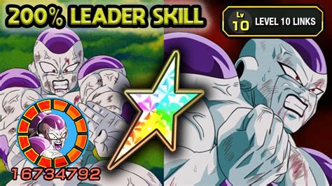 200 LEADER SKILL 100 AGL LR FULL POWER FRIEZA LEVEL 10 LINKS Dragon