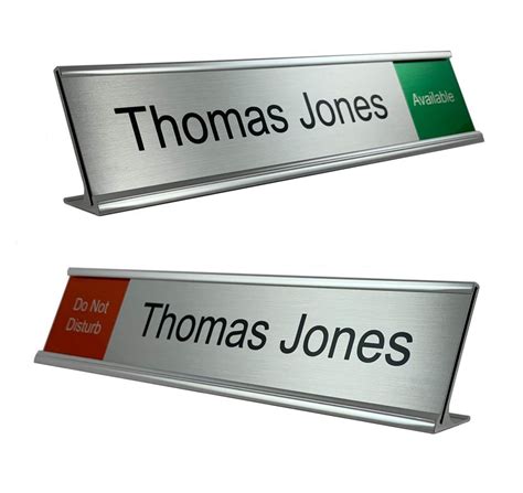 Custom Slider Signs for Offices with Text and Graphics - Nap Nameplates