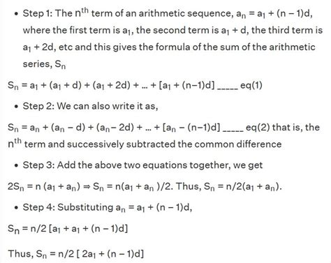 Sum of Arithmetic Sequence Formula - TRUNG TÂM GIA SƯ TÂM TÀI ĐỨC - HOTLINE: 091 6265 673