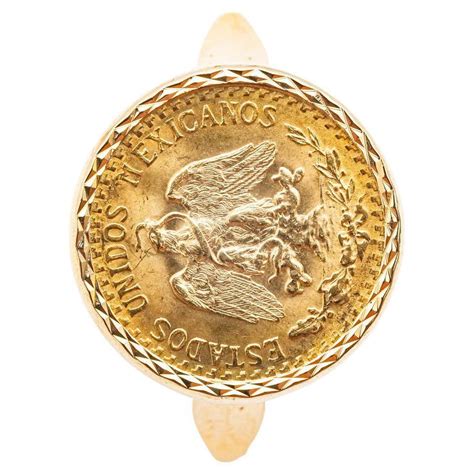 Gold Mexican Dos Pesos Coin Ring For Sale at 1stDibs | dos pesos gold ...