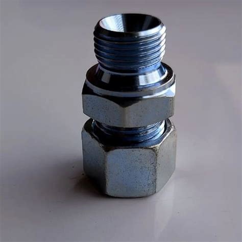 Ms Mm Mild Steel Threaded Male Stud Coupling For Hydraulic Fittings