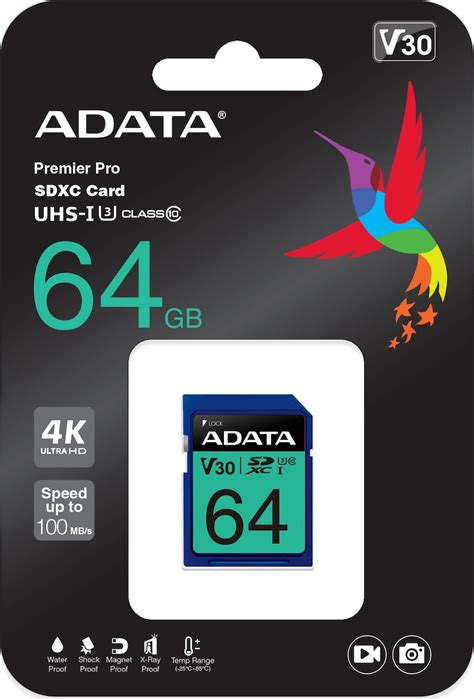 Adata Premier Pro SDXC 64GB Class 10 U3 V30 UHS I Skroutz Gr