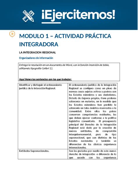 Trabajo pactico 1 MODULO 1 ACTIVIDAD PRÁCTICA INTEGRADORA LA