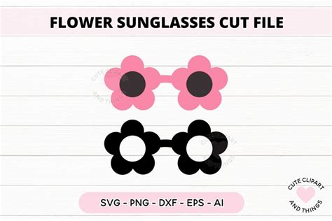 Flower Sunglasses Svg