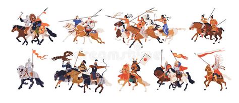 Medieval Horsemen Stock Vector Illustration Of History 28914617