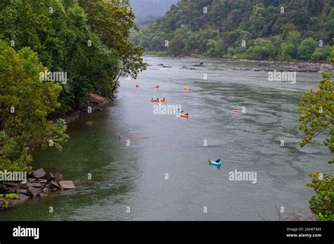 Some People Tubing On A River In West Virginia Stock Photo Alamy