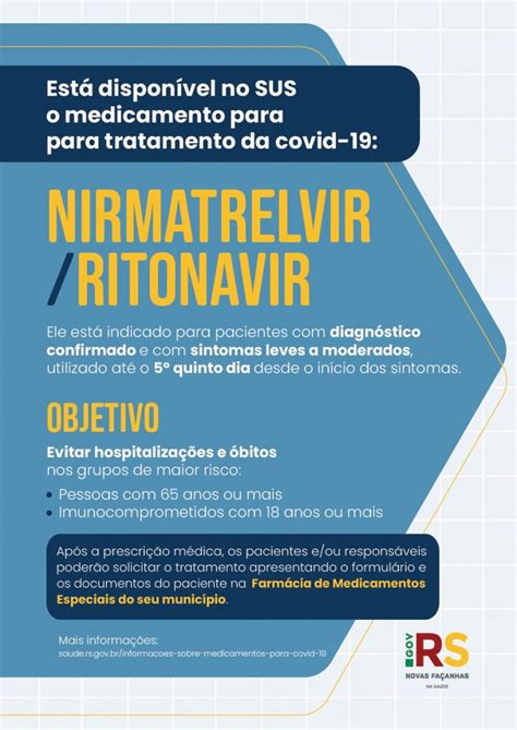 Medicamento para tratamento da covid 19 é distribuído gratuitamente