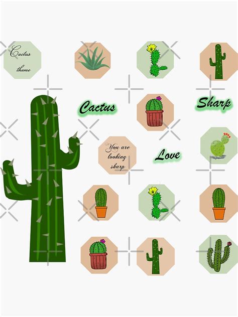 Nude Cactus Pack Sticker For Sale By Mims Edit Redbubble