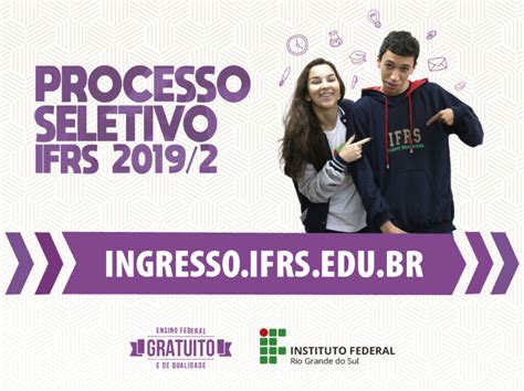 Processo Seletivo 2019 2 de estudantes site está no ar Campus Rio Grande