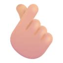 Hand With Index Finger And Thumb Crossed 3d Medium Light Icon