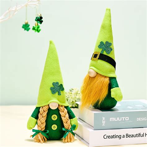 Act Now Gomind St Patrick S Day Gnomes Plush Doll Irish Lucky