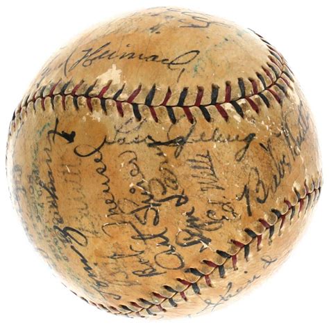 Babe Ruth Lou Gehrig Miller Huggins HOF Multi Signed Baseball JSA COA