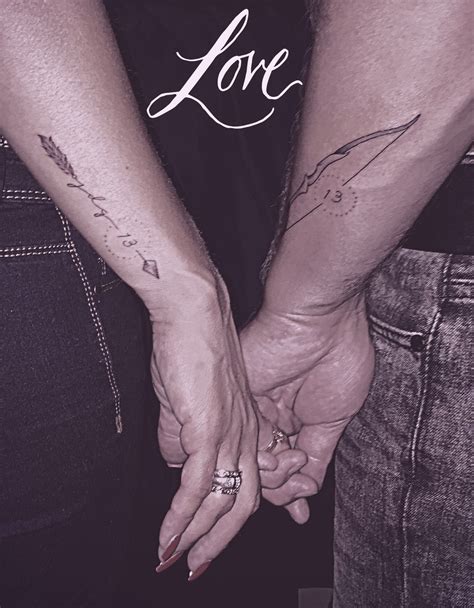 Bow and arrow .. couples tattoo | Arrow tattoos, Couple tattoos ...