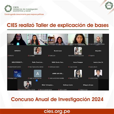 Cies Realizó Taller Para Explicar Bases Del Concurso Anual De