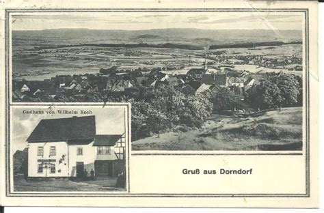 SEHR SCHÖNE LITHO KARTE Von Gruss aus Dorndorf Gasthaus von Wilhelm