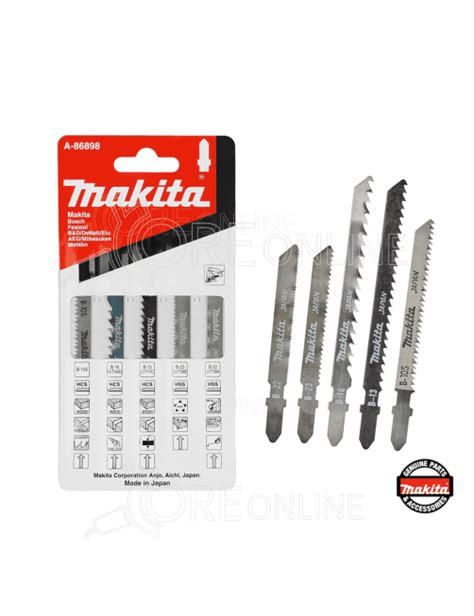 Pacco Di 5 Lame Makita A 86898 Per Seghetti Alternativi Da 18 Mm