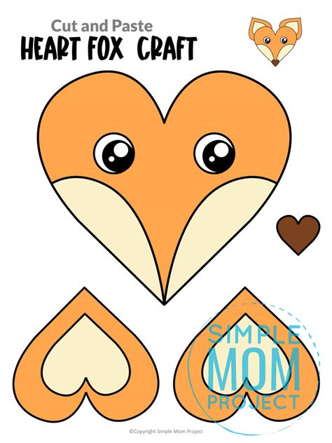 Printable Heart Animal Craft Templates – Simple Mom Project