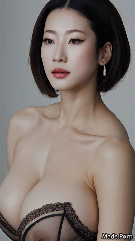 Porn Image Of Earrings Huge Boobs Looking At Viewer Brunette Mid Length Hair Geisha Created By AI