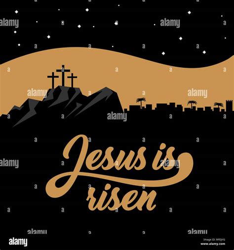 Easter illustration. Jesus Christ is risen Stock Vector Image & Art - Alamy