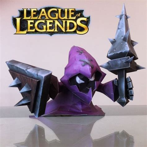 League Of Legends Purple Melee Minion Papercraft League Of Legends