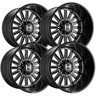 Set Hostile H Titan X X Mm Black Milled Wheels Rims