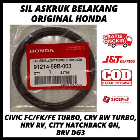 Jual Sil Seal Oli Crankshaft Crank Shaft Kruk As Askruk Belakang CIVIC