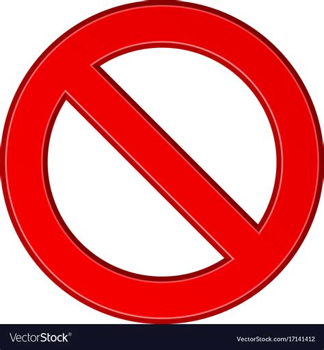 Red blank ban sign Royalty Free Vector Image - VectorStock