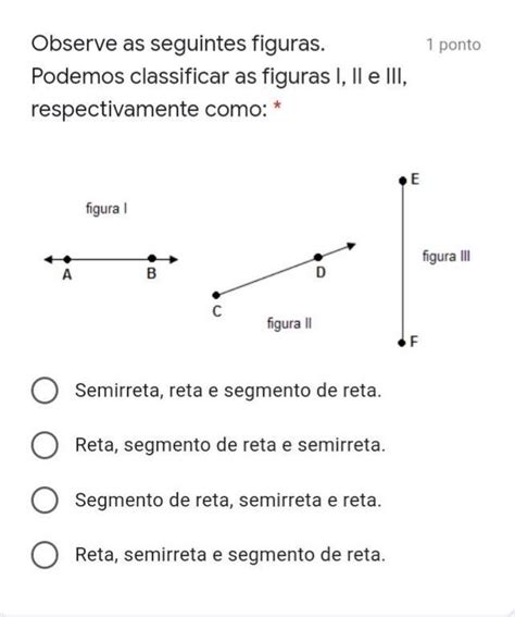 Observe As Seguintes Figuras Podemos Classificar As Figuras I Ii E