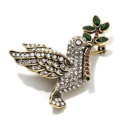 Heidi Daus Lovey Dovey Birds Crystal Pin Brooch Swarovski Etsy Canada