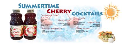 Summertime Cherry De Lite Cocktail Recipes Tart Cherry Cherry De Lite Country Ovens In