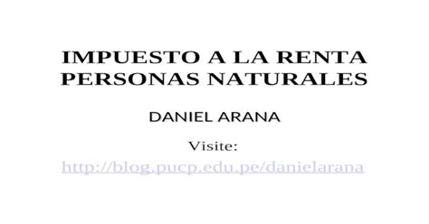 Tema 8 Determinación Del Impuesto A La Renta Para Las Personas