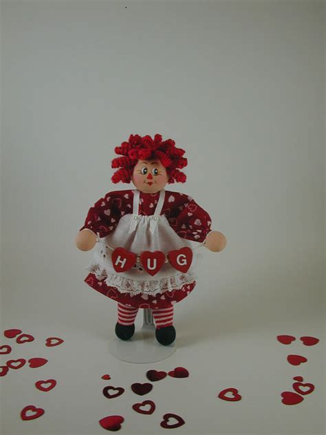 Valentine Raggedy Ann Clothespin Doll Raggedy Ann Valentine Etsy