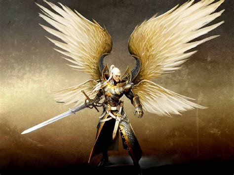 Download Biblical Angel With Armor Wallpaper | Wallpapers.com