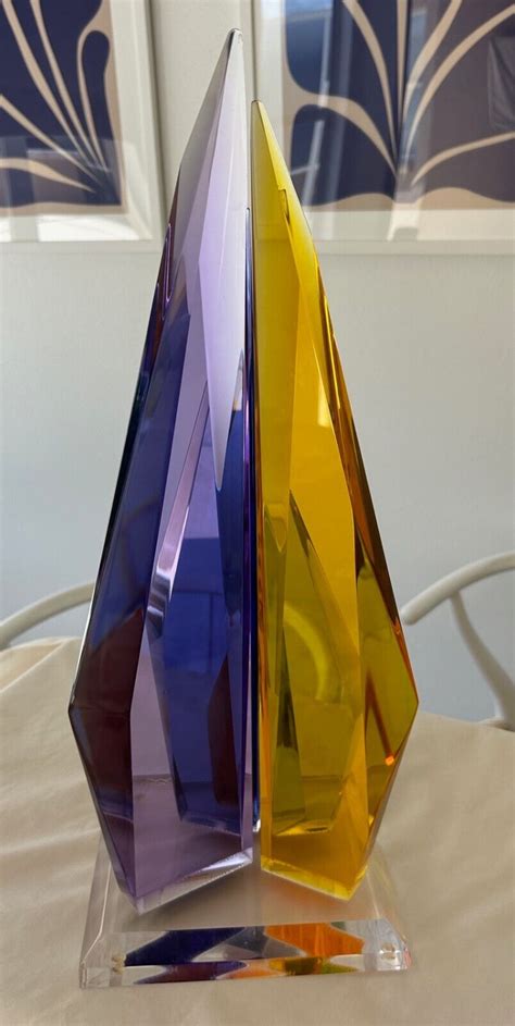 Vintage Shlomi Haziza Signed Lucite Acrylic Sculpture Ebay