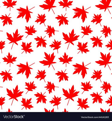 Red maple leaf seamless Royalty Free Vector Image